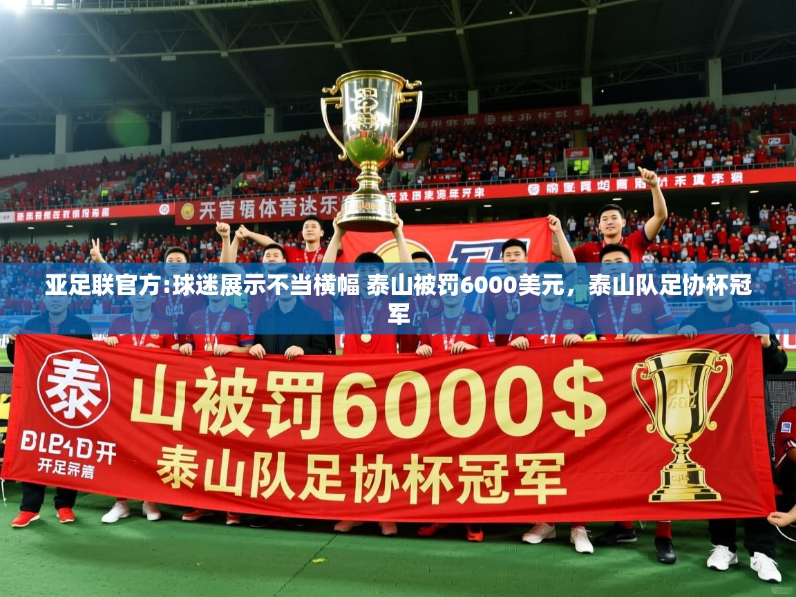 2025开云体育在线入口亚足联官方:球迷展示不当横幅 泰山被罚6000美元，泰山队足协杯冠军  第4张